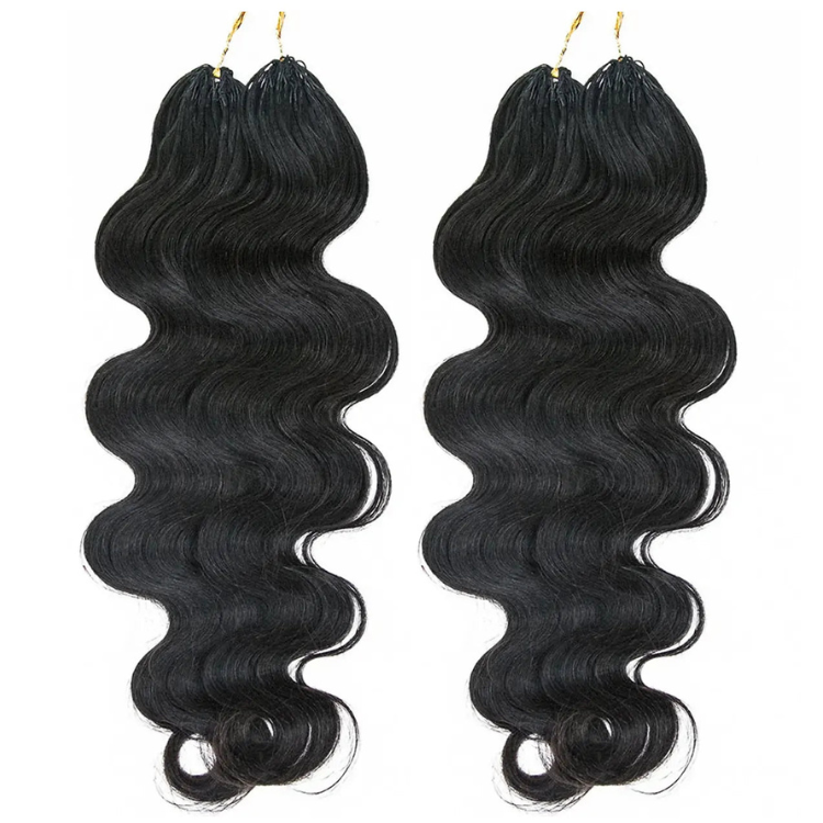 Body Wave Human Crochet Hair Extensions 100% Real Hair For Crochet Braids & Locs Natural Color - Rafarada