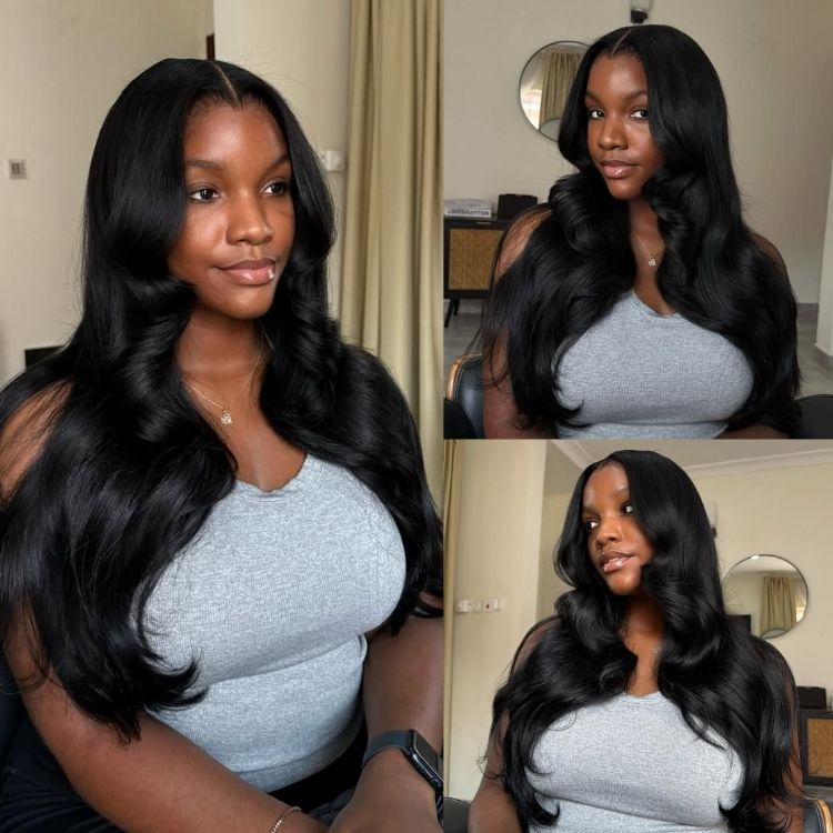 Luxury Layered Cut Body Wave Human Hair Wigs Natural Shine Salon-Ready Look - Rafarada