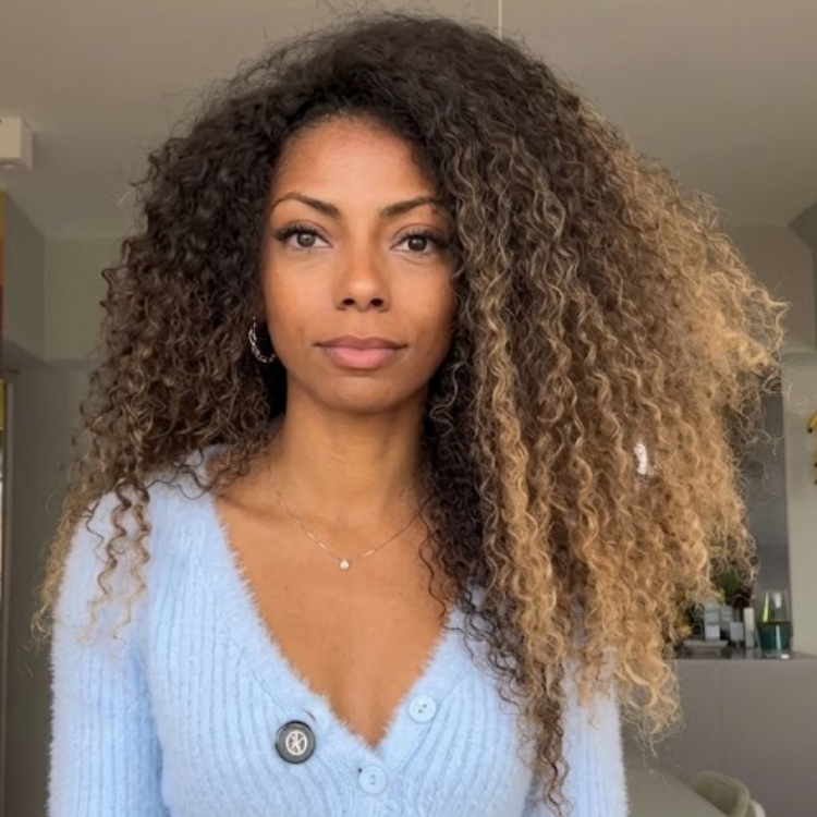 Wear & Go Brown to Honey Blonde Balayage Long Defined Coily Ringlet Wig | High Density Glueless Afro Kinky Curly Wig- Rafarada