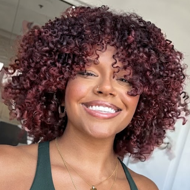 Burgundy Wine Highlight Kinky Curly Wig With Bands Human Hair Wig Glueless Lace Frontal Wig Natural Looking For Black Woman- Rafarada