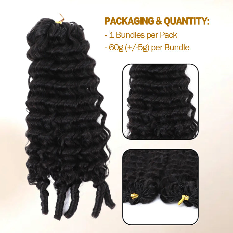 Burmese Curly Crochet Hair 100% Human Crochet Braids Extensions - Rafarada