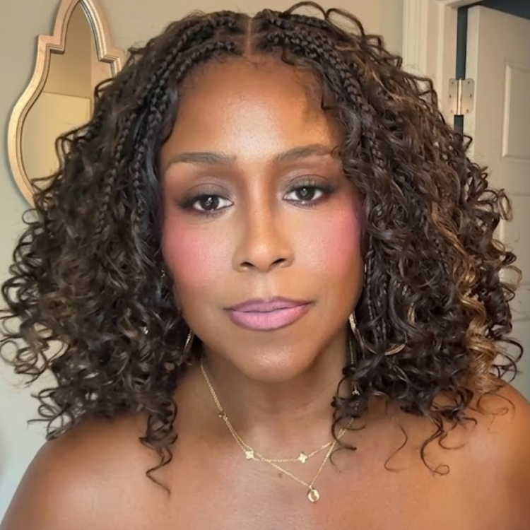 Caramel Brown with Highlights Boho Braided Bob Wig - Hand-Knotted Short Curly Braided Lace Front Wig - Rafarada