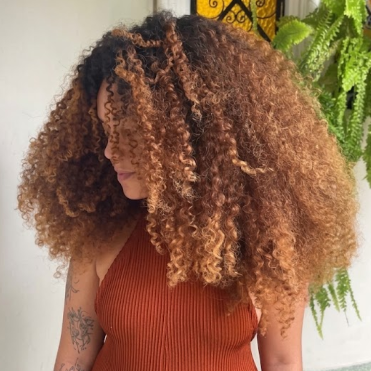 Caramel Honey Blonde 3C 4A Spiral Coils Lace Front Wig - Pre-Plucked Glueless Human Hair Wig with Dark Roots- Rafarada