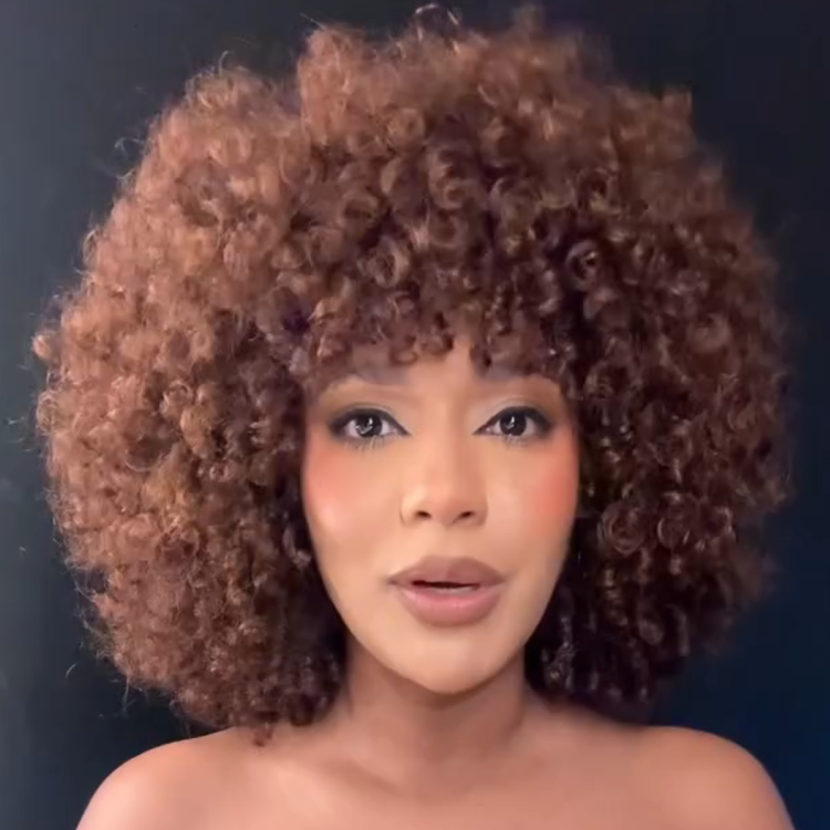 Medium Chocolate Brown Afro Coily Human Hair Wig, Defined 3C Bouncy Kinky Curly Wig with Natural Volume & Shine- Rafarada