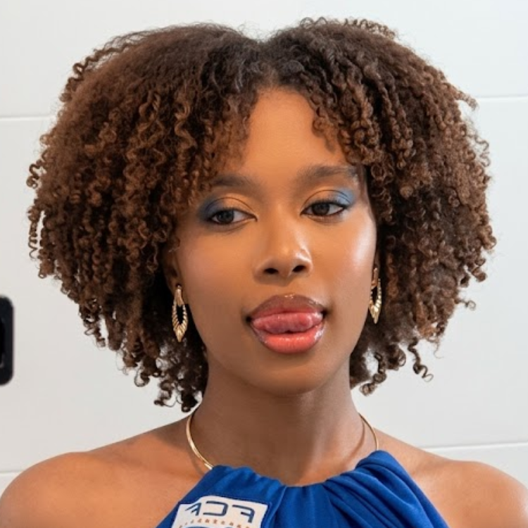 Chocolate to Honey Brown Ombre Afro Kinky Curly Short Bob Wig, Natural Dark Roots Coily Corkscrew Curls- Rafarada