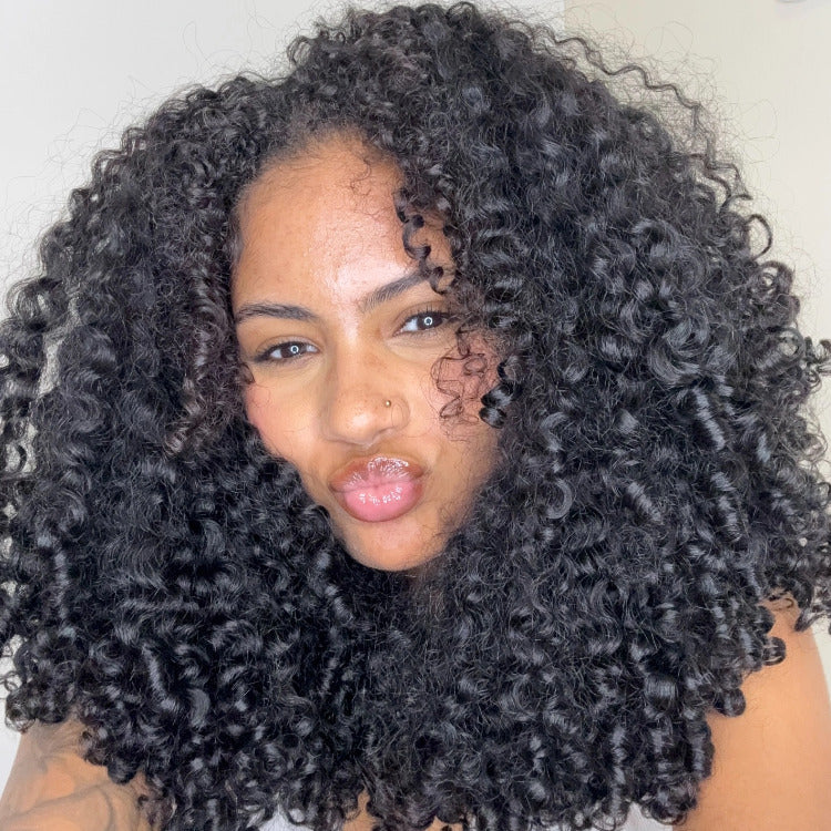 3-In-1 Half Wig Spiral coil Human Hair Wig  200% Density Glueless Flexi-Fit Drawstring Wig - Rafarada