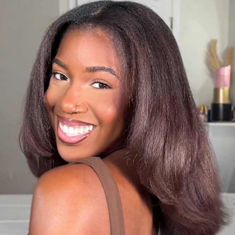 Dark Root Chocolate Brown Body Wave Human Hair Wig Layered Bob- Rafarada