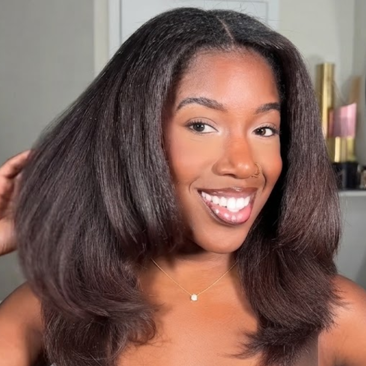 Dark Root Chocolate Brown Body Wave Human Hair Wig Layered Bob- Rafarada