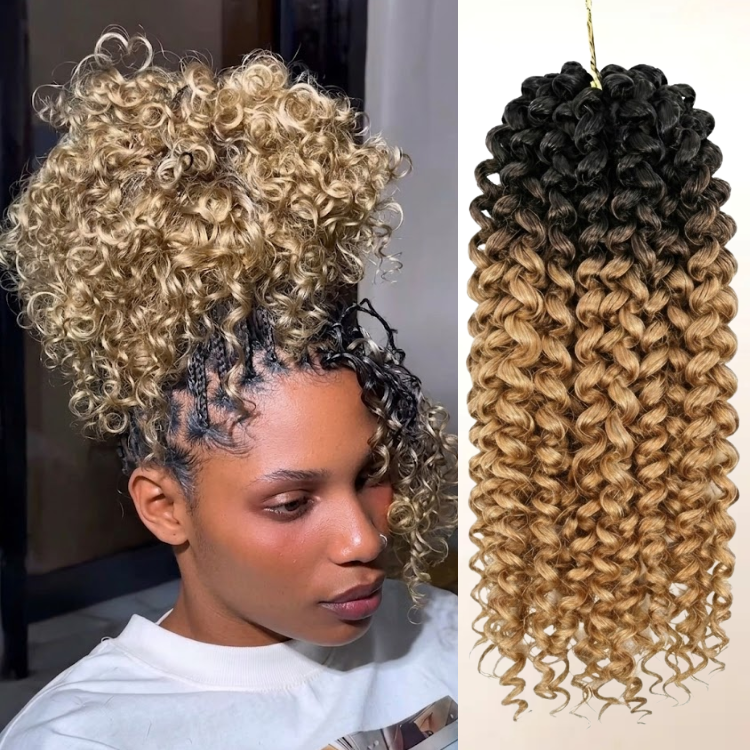 Dark Root Honey Blonde Jerry Curly Human Hair Wig - Rafarada