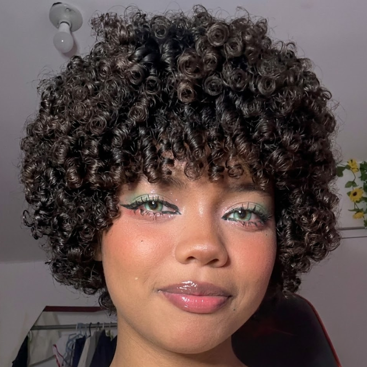 Natural Black with Sporadic Deep Chocolate Tips Tight Spiral Coil Short Afro Bob Human Hair Wig - Rafarada