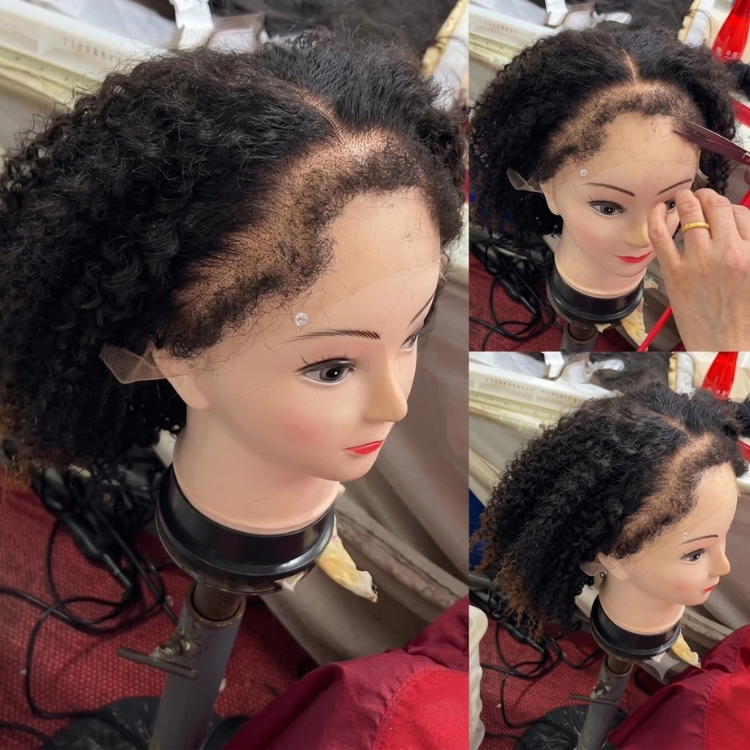 Deep Wave Human Hair Wig with Natural Baby Hair Pre-plucked HD Lace Frontal Wig Ombre Chocolate Brown Tips Water Wave Glueless Wig - Rafarada