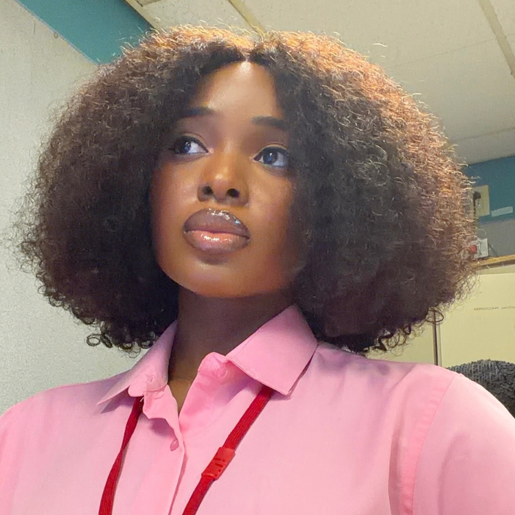 Natural Black Fluffy Kinky Curly Human Hair Wig - Pre-Plucked 3B/3C Spiral Curls Wig - Rafarada