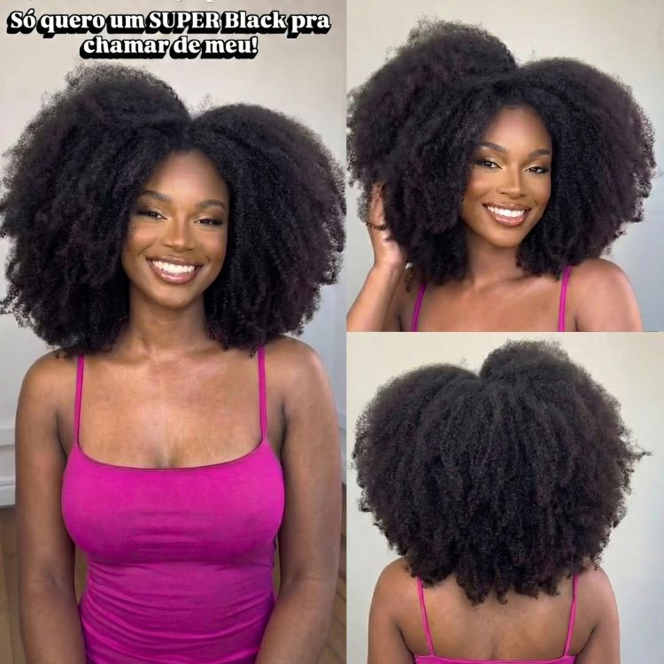 Glueless Afro Kinky Curl Human Hair Wear & Go Lace Closure Wigs Afro Curly Half Wigs- Rafarada