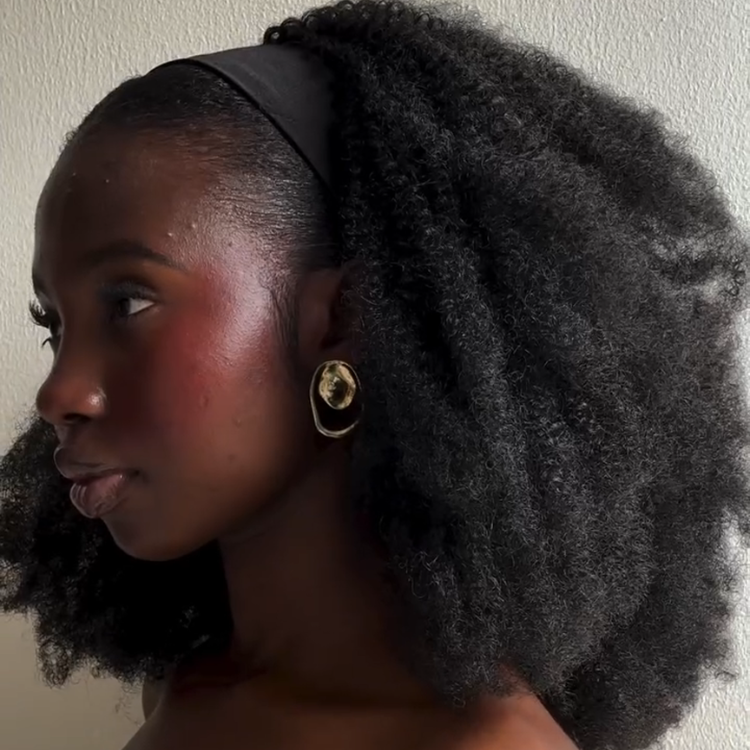 High Density Afro Kinky Coily Headband Wig Glueless Flexi-Fit Voluminous Defined Curls- Rafarada