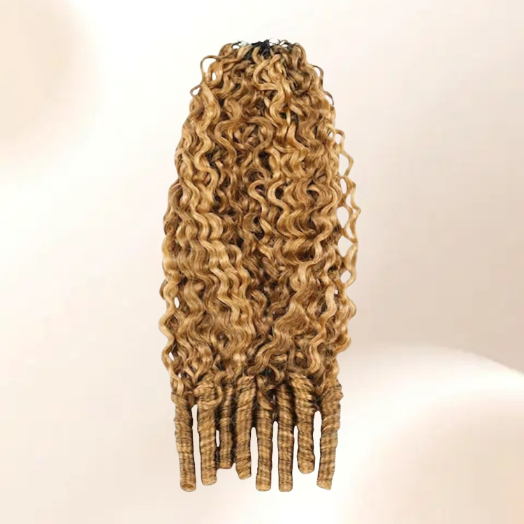 #27 Golden Blonde Deep Wave Crochet Hair - 100% Premium Human Hair, Honey Blonde Deep Curly Weave Extensions - Rafarada