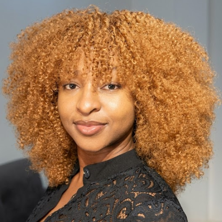 Honey Blonde Kinky Curly Wig with Bangs - Voluminous Afro Curly Glueless Human Hair Wig- Rafarada