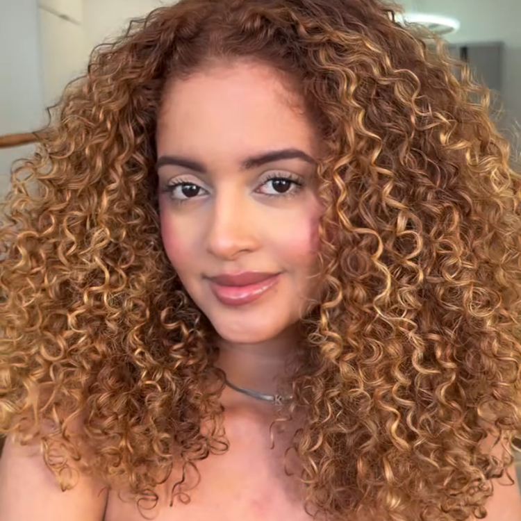 Voluminous Bouncy Curls HD Glueless Lace Front Wig Honey Blonde Highlight Caramel Brown Human Hair Wig- Rafarada