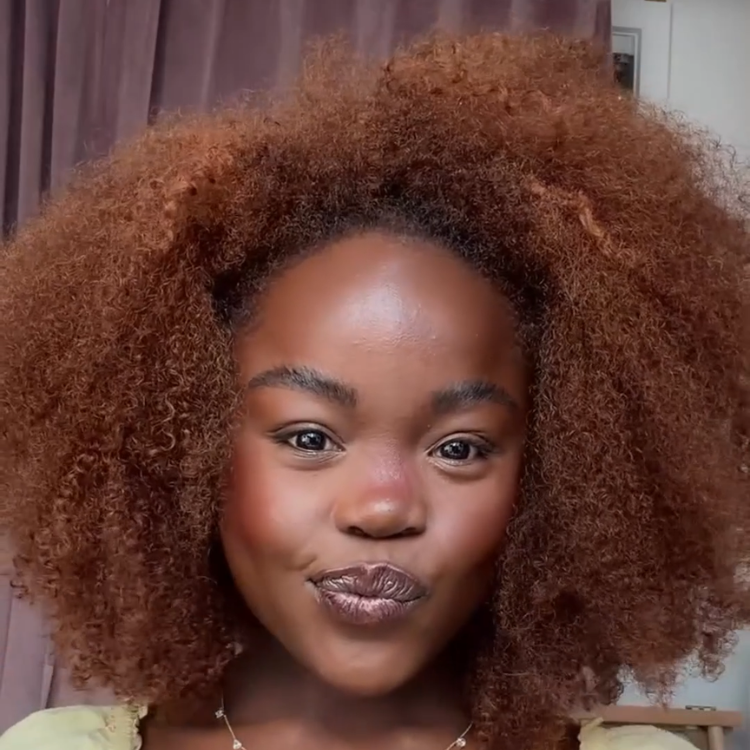 Honey Copper Brown Glueless Kinky Coily Afro Curl Human Hair Lace Front Wig Voluminous Textured Natural Wig For Woman- Rafarada