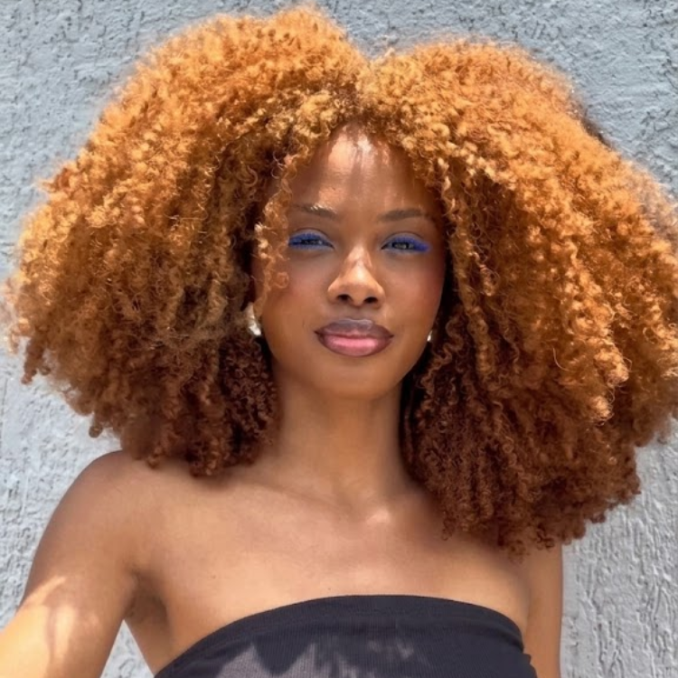 Honey Ginger Blonde 4B 4C Kinky Blowout Coils Lace Front Wig - Pre-Plucked Glueless Human Hair Wig- Rafarada