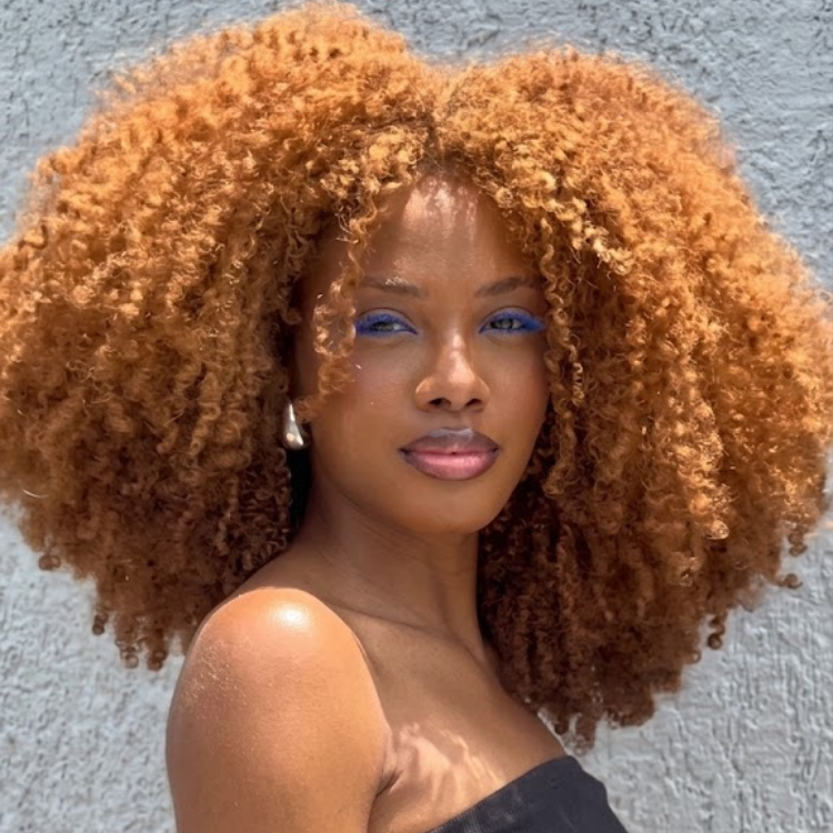 Honey Ginger Blonde 4B 4C Kinky Blowout Coils Lace Front Wig - Pre-Plucked Glueless Human Hair Wig- Rafarada