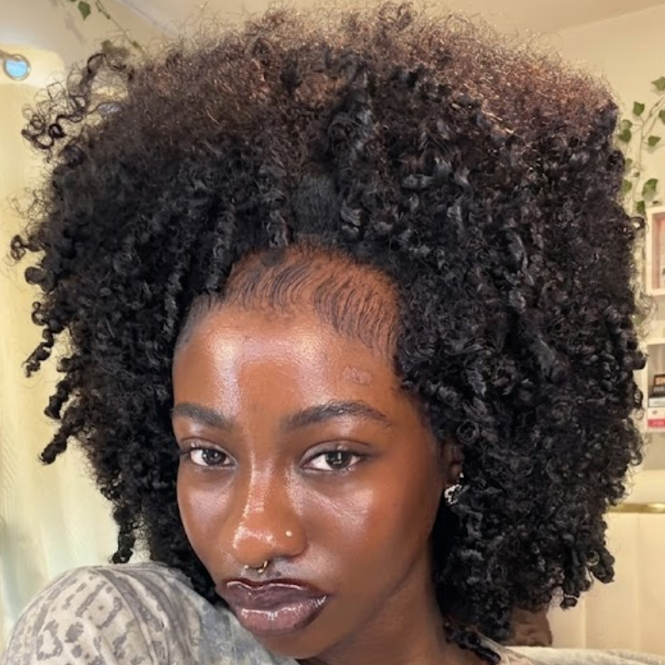 Natural Black High Density Kinky Coily Half Wig Flexi-Fit FlexBase with Drawstring Human Hair Half Wig For Women - Rafarada