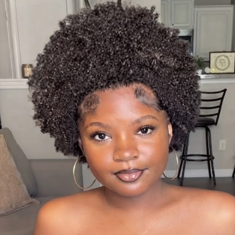 Natural Kinky Coily Short Afro Wig - Voluminous Textured Coils - Natural Black Color - Rafarada