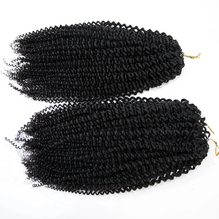 Kinky Curly Crochet Hair Crochet Human Braiding Extensions- Rafarada