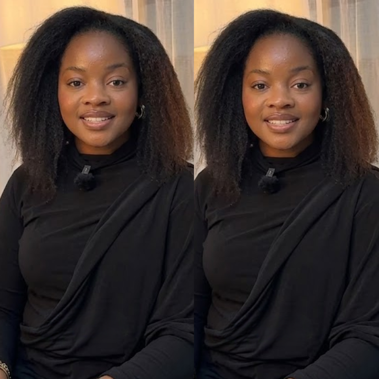 Natural Black Kinky Straight Half Wig - Blowout Texture Synthetic/Human Hair Extension for Black Women- Rafarada