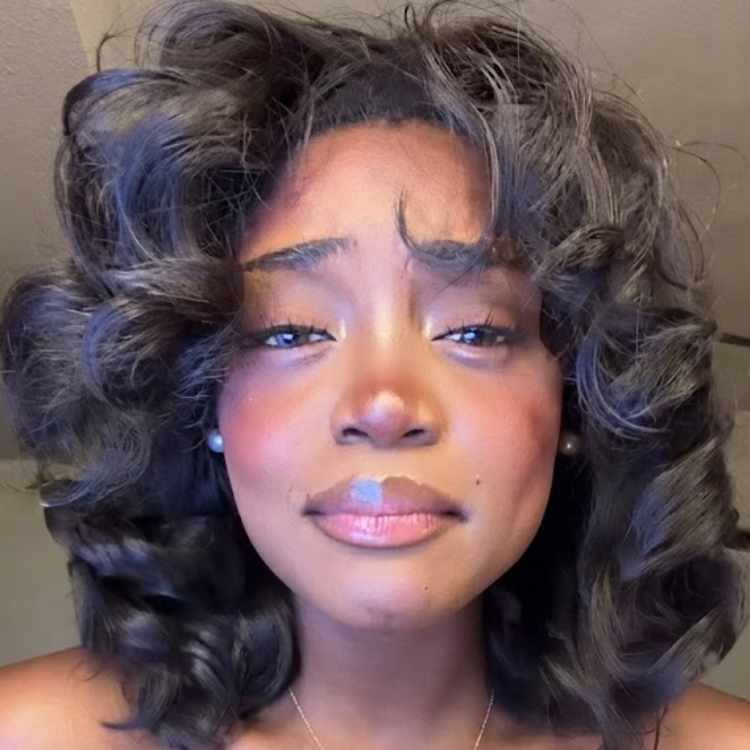 Natural Black Layered Bob Cut Human Hair Wig - Voluminous Bouncy Curls- Rafarada