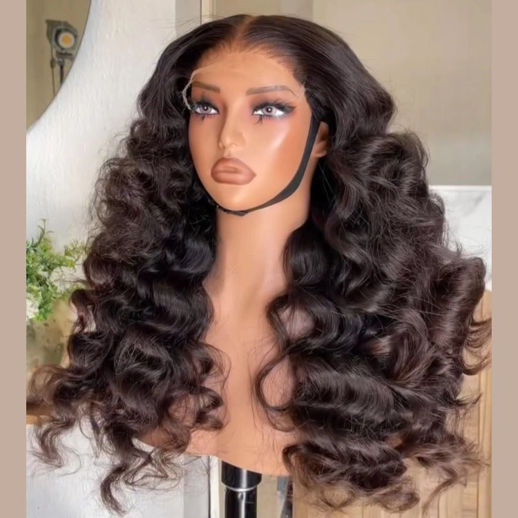 Loose Deep Wave Ombre Brown Lace Front Wig Human Hair Beginner Friendly Natural Hairline - Rafarada