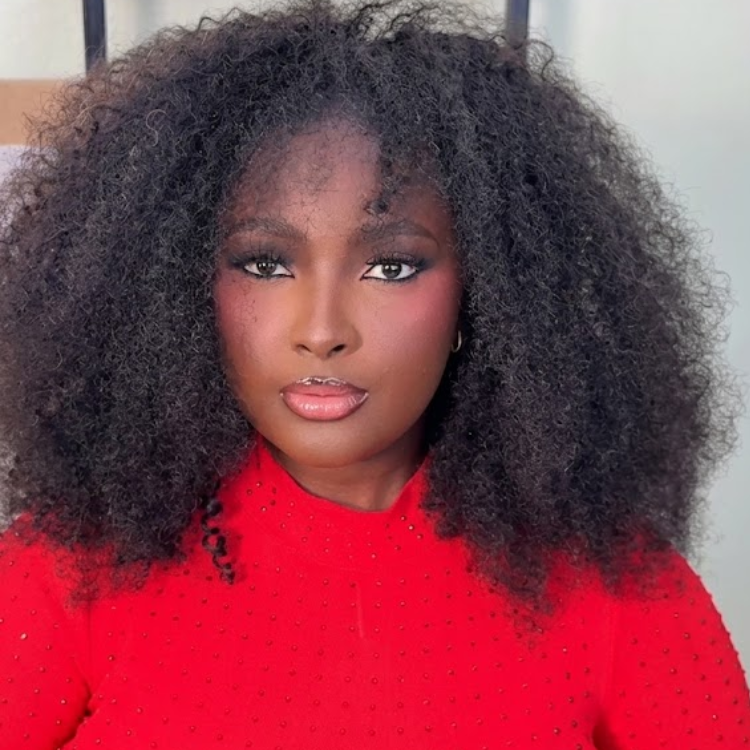 Natural Black Jet Coily Afro Twist Human Hair Headband Wig, Glueless Extra Thick Bounce Curly 'Throw & Go' Wig for Black Women- Rafarada
