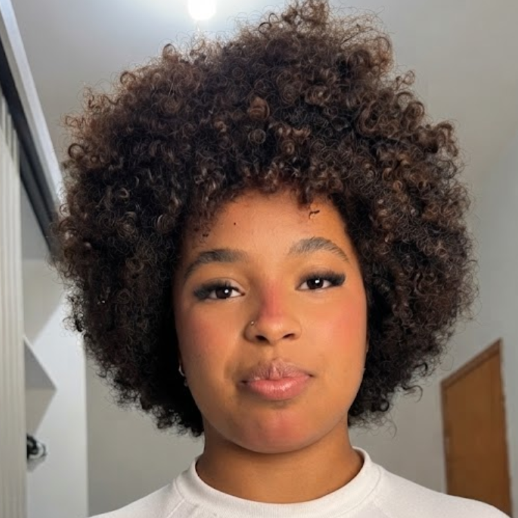 Natural Black &Chestnut Brown Voluminous Afro Kinky Coily Short Wig - Tight Curly Human Hair Wig for Black Women- Rafarada