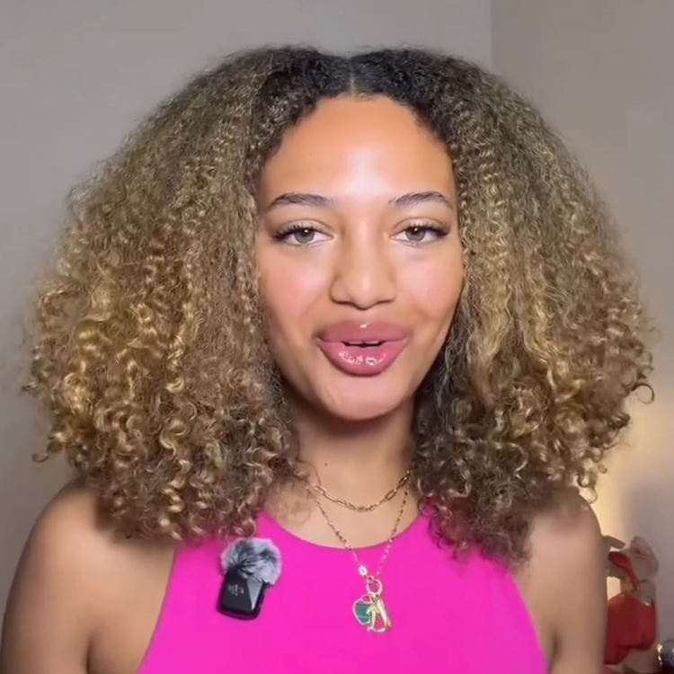 Ombre Dark Roots to Honey Blonde Honeycomb Curl Glueless Human Hair Lace Front Wig Defined Natural Coily Afro Wig for Women- Rafarada