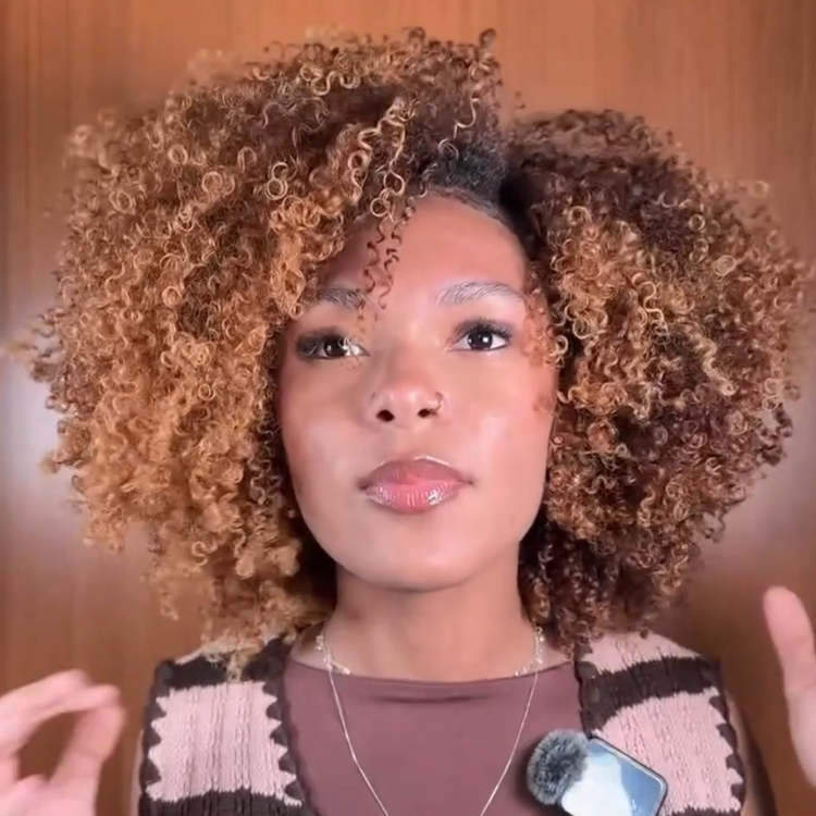 Ombre Honey Blonde Color Glueless Kinky Curly Human Hair Lace Front Wig Two-Tone Bouncy Afro Curly Natural Wig For Women- Rafarada