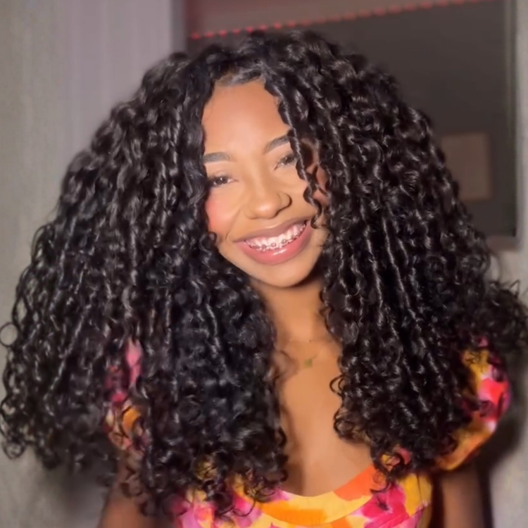 Lace Front Wig Pixie Curly Hair Natural Human Hair Wigs Glueless Lace for Beginner- Rafarada