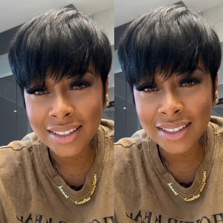 Jet Black Short Layered Pixie Cut Wig with Feathered Waves and Wispy Bangs for Women- Rafarada