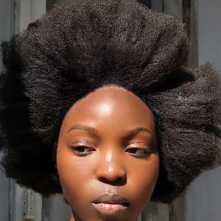 Short Afro Kinky Coily Human Hair Wig Natural Black Glueless 13x4 Lace - Rafarada