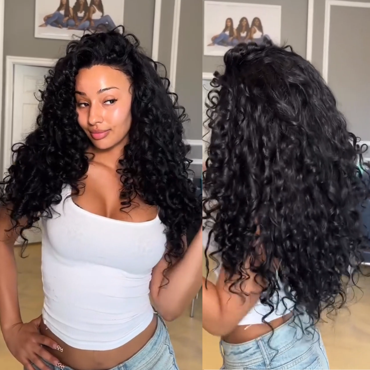 Spiral Curl Front Lace Wig Glueless Lace Wigs Natural Human Hair Wigs - Rafarada