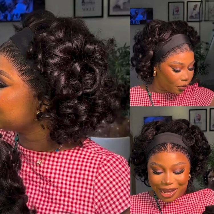 Luxury Bouncy Spiral Curls Short Bob Wig | Glueless HD Lace Pre-Plucked Voluminous Coily Wig 100% Human Hair - Rafarada