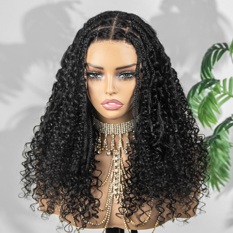 Spiral Coil Curls Pre-Braiding Human Hair Wig Light Weight Flexi-Fit Knotless Boho Natural Wig - Rafarada