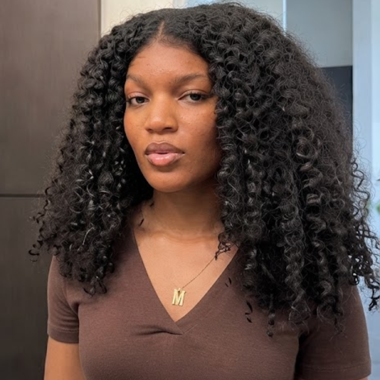 Extra Long Glossy Jet Black Spring-Twist Curly Lace Front Wig - 26 Inches of Voluminous, Defined Coils- Rafarada
