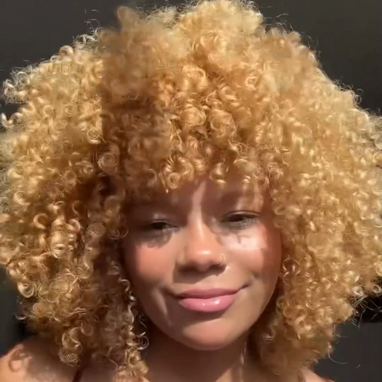 Trending Sun-Kissed Honey Blonde Curly Afro Wig - High Volume, Defined Type 3C/4A Curls for Black Women- Rafarada