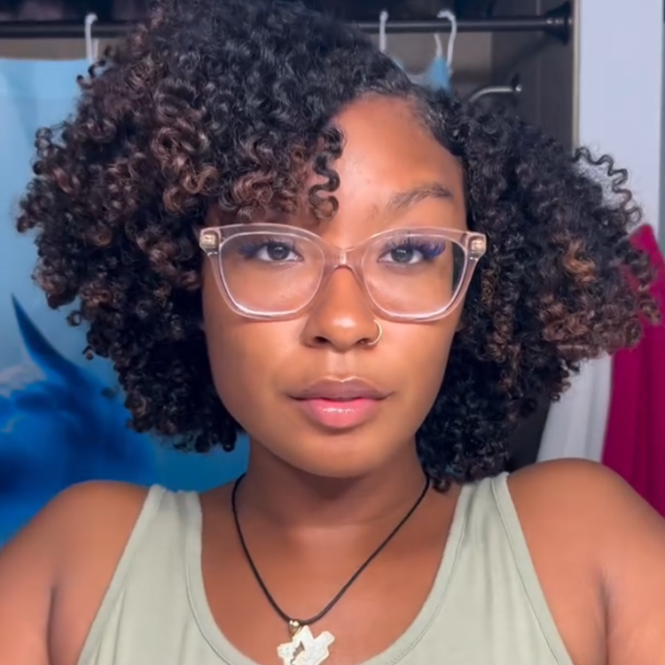Two-Tone Dark Brown and Caramel Kinky Curly Human Hair Bob Wig - Tight Coils- Rafarada