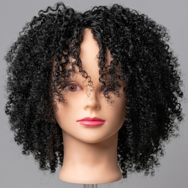 Full And Thick Kinky Curly V Part Wig Glueless Human Hair Wigs- Rafarada