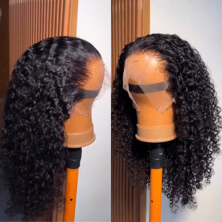 Deep Dark Natural Wave Glueless HD Transparent Lace Front Wig - Max Volume and Bounce 13x4 Wig for Beginners - Rafarada