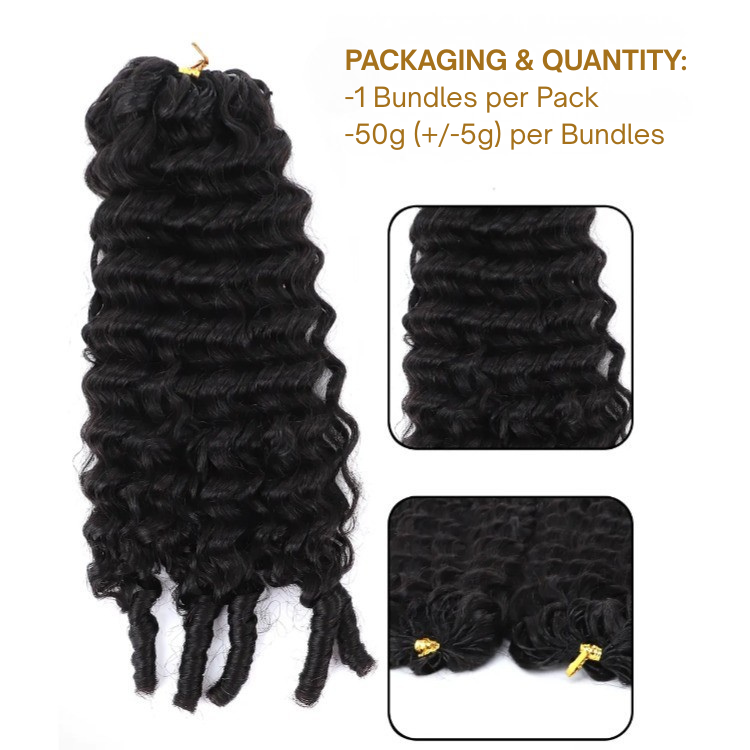 Burmese Curly Crochet Hair 100% Human Crochet Braids Extensions - Rafarada
