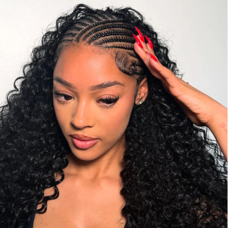 Curly Crochet Hair 100% Human Crochet Braids Extensions - Rafarada