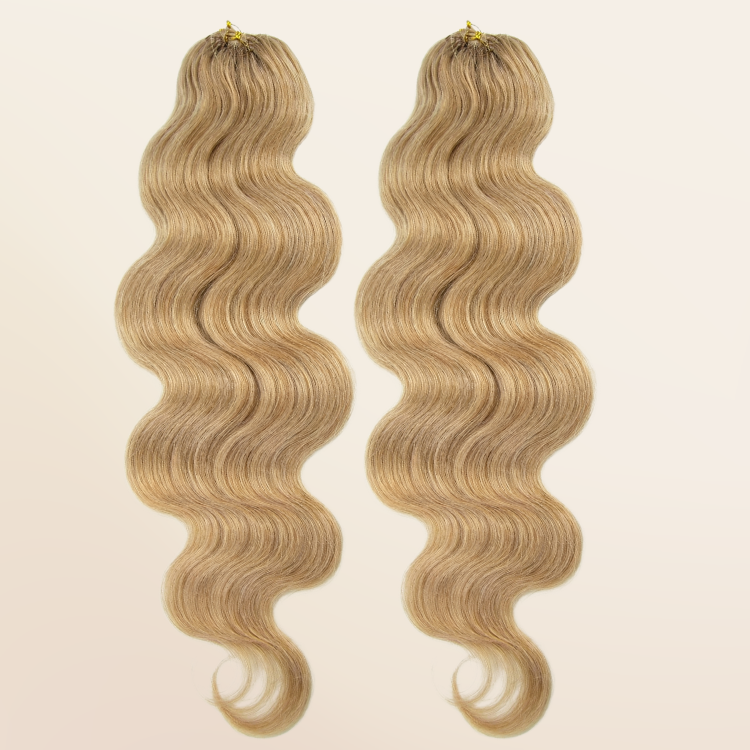 #4 Dark Brown Color Body Wave Feather Crochet Hair Extension Human Hair - Rafarada