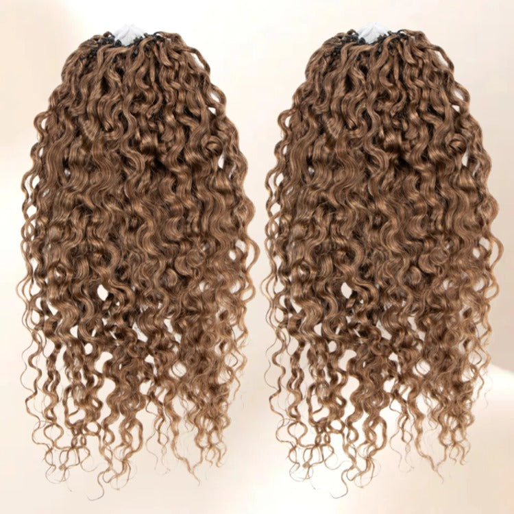 Honey Blonde Color Burmese Curl Feather Crochet Hair 100% Real Human Hair - Rafarada