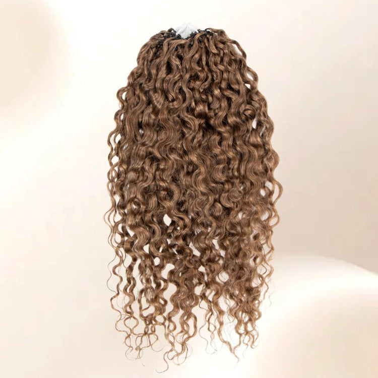 Honey Blonde Color Burmese Curl Feather Crochet Hair 100% Real Human Hair - Rafarada